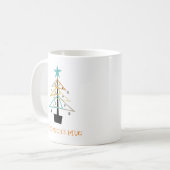 Retro Christmas Tree Mid Century Modern Holiday Co Kaffeetasse (Vorderseite Links)