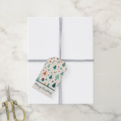 Retro Christmas Tree Muster Geschenkanhänger (Mit Garn)