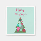 Retro Christmas Tree Napkins Serviette (Vorderseite)