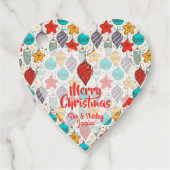 Retro Christmas Tree Ornaments Herz Geschenkanhänger (Vorderseite)