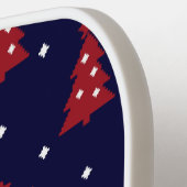 Retro Christmas Tree Pattern Individuelle Name Pickleball Schläger (Linke Seite)