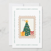 Retro Christmas Tree präsentiert Briefmarke & Fami Karte (Vorderseite)