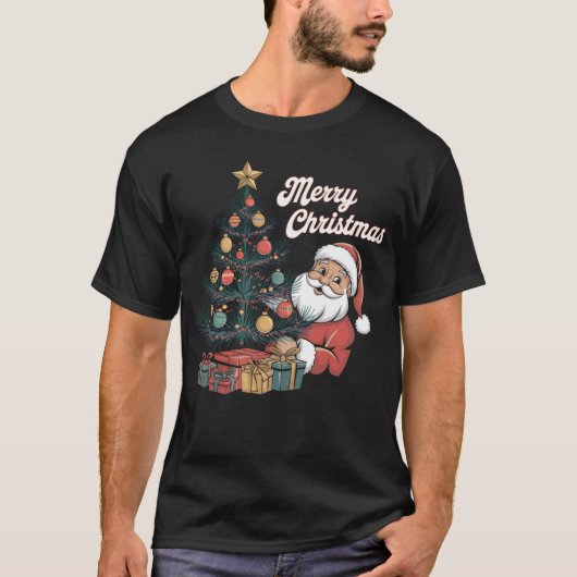 Retro Christmas Tree T-Shirt (Vorderseite)