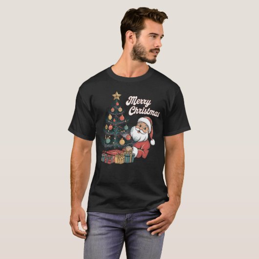 Retro Christmas Tree T-Shirt (Vorne ganz)