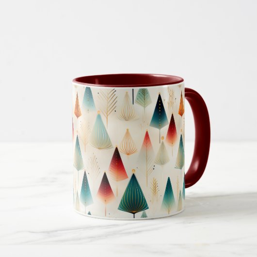 Retro Christmas Tree Tasse (VorderseiteRechts)