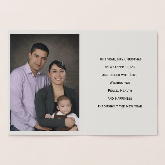 Retro Christmas Tree Weihnachten Folienkarte (Innenseite)