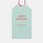 Retro Christmas Trees Ornaments Geschenkanhänger (Rückseite)