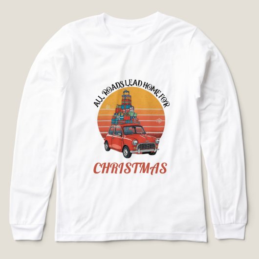 Retro Christmas Tri-Blend Shirt (Design Vorderseite)