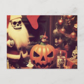 Retro Christmas trifft Halloween Horror Postkarte (Vorderseite)