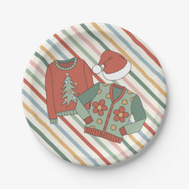 Retro Christmas Ugly Sweater Party Paper Teller