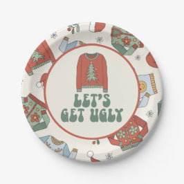 Retro Christmas Ugly Sweater Party Paper Teller