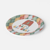 Retro Christmas Ugly Sweater Party Pappteller (Schrägansicht)