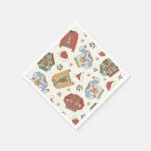 Retro Christmas Ugly Sweater Party Serviette (Ecke)