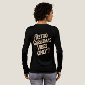 Retro Christmas Vibes Only Groovy Typography Tri-Blend Shirt (Voller Rückseite)