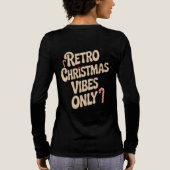 Retro Christmas Vibes Only Groovy Typography Tri-Blend Shirt (Rückseite)