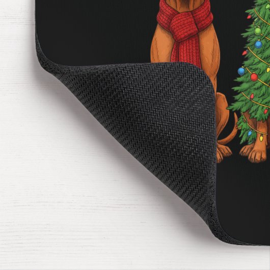 Retro Christmas Vizsla Santa Reindeer Dog Lover Mousepad (Ecke)