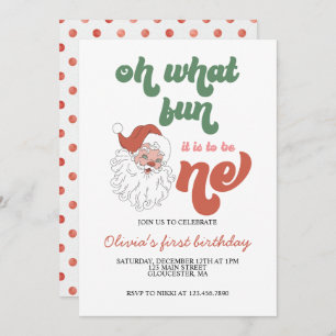 Retro Christmas Weihnachten Einladung zum ersten G