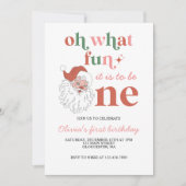 Retro Christmas Weihnachten Einladung zum ersten G (Vorderseite)