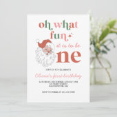 Retro Christmas Weihnachten Einladung zum ersten G (Stehend Vorderseite)