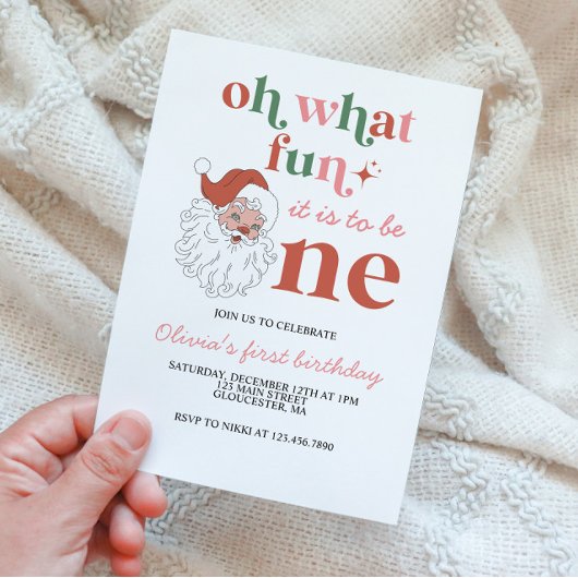 Retro Christmas Weihnachten Einladung zum ersten G