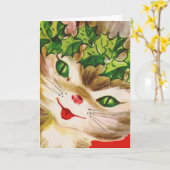 Retro Christmas Weihnachten Karte (Gelbe Blume)