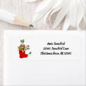 Retro Christmas Welpe in Red Strumpf (Insitu)