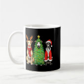 Retro Christmas Whippet Santa Reindeer Dog Lover Kaffeetasse (Links)