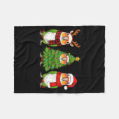 Retro Christmas White Bellied Caique Parrot Santa Fleecedecke (Vorderseite (Horizontal))