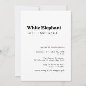 Retro Christmas White Elephant Gift Exchange Einladung (Vorderseite)