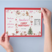 Retro Christmas Winter Birthday Chip Bag Wrapper Flyer (Hand)