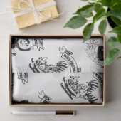 RETRO-CHRISTMAS-ZEICHEN SEIDENPAPIER (Geschenk)