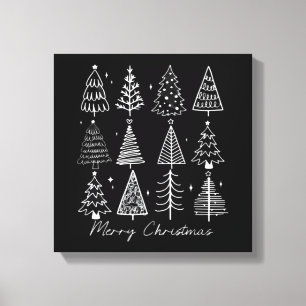 Retro-Christmasbaum Klassiker Leinwanddruck