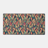 Retro Chromatic Leaf Cascade Schreibtischunterlage (Vorderseite)