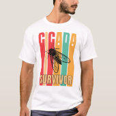 Retro CICADA SURVIVOR T-Shirt (Vorderseite)