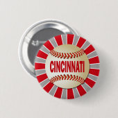 RETRO CINCINNATI-BASEBALL BUTTON (Vorne & Hinten)