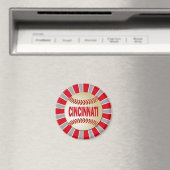 RETRO CINCINNATI BASEBALL MAGNET (In Situ (Geschirrspüler))