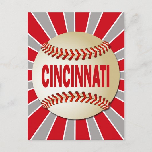 RETRO CINCINNATI BASEBALL POSTKARTE (Vorderseite)