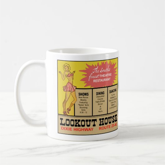 Retro Cincinnati Lookout House Stil Design Kaffeetasse (Links)