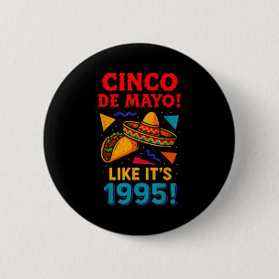 Retro Cinco de Mayo mexikanische Party Button