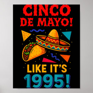 Retro Cinco de Mayo mexikanische Party  Poster