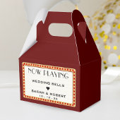Retro Cinema Theater Marquee Sign Red Wedding Geschenkschachtel
