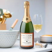 Retro Cinema Theater Marquee Sign Red Wedding Schaumweinetikett