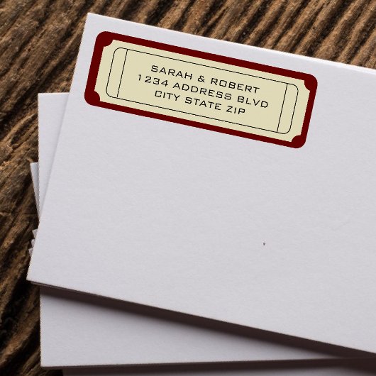 Retro Cinema Theater Ticket Stub Hochzeit Adresse