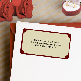 Retro Cinema Theater Ticket Stub Hochzeit Adresse Adressaufkleber