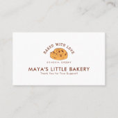 Retro Cinnamon Roll Logo Bakery Loyalty Rewards Visitenkarte (Vorderseite)
