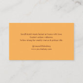 Retro Cinnamon Roll Logo Bakery Pastry Chef Visitenkarte (Rückseite)