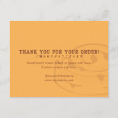 Retro Cinnamon Roll Logo Cookie Care Instructions Dankeskarte (Rückseite)