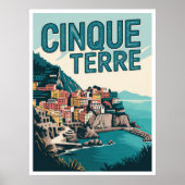Retro Cinque Terre Wandern Poster (Vorne)