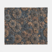 Retro Circle Elegance Fleecedecke (Vorderseite (Horizontal))