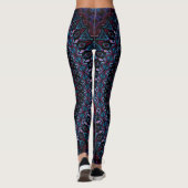 Retro Circle Geometric Mandala Trippy Hippie Boho Leggings (Rückseite)